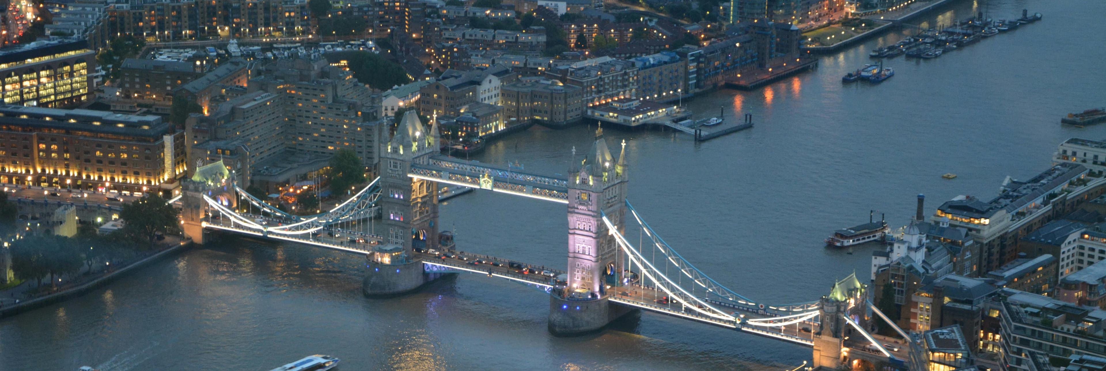 Aerial view of beautiful London cityscape