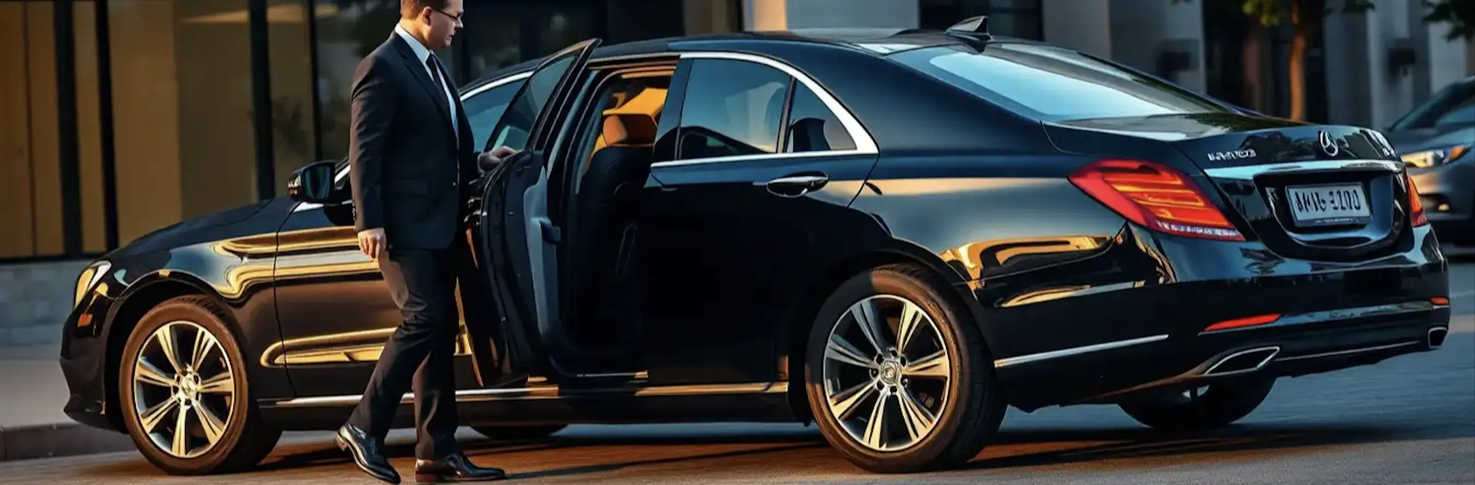 RideBlack Chauffeur driving through the streets of London