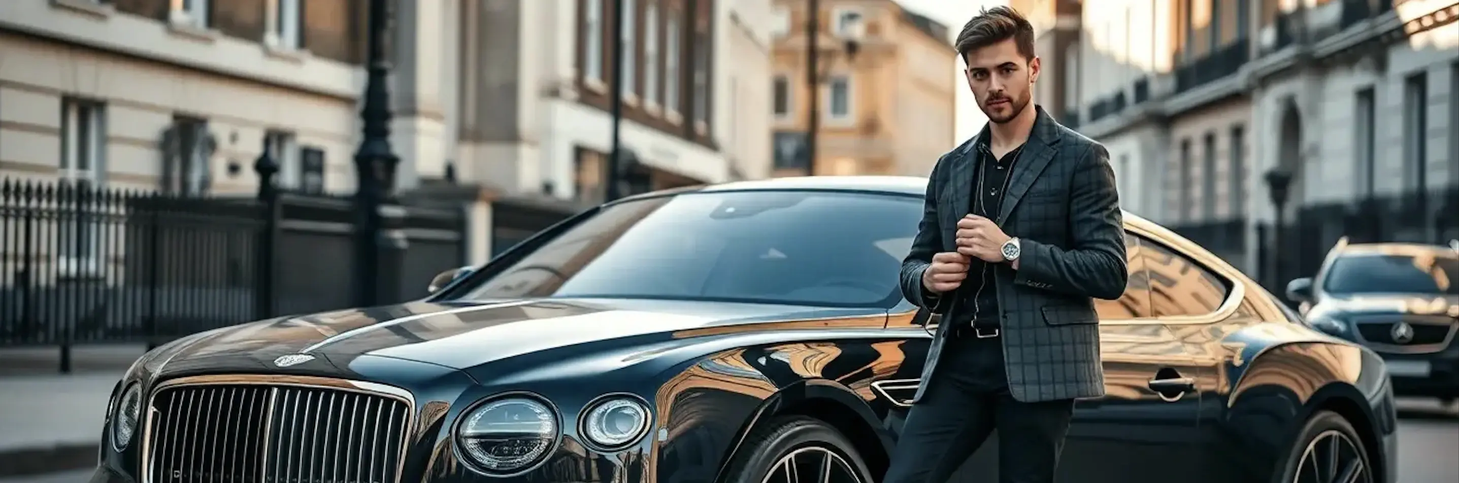 RideBlack Chauffeur driving through the streets of London