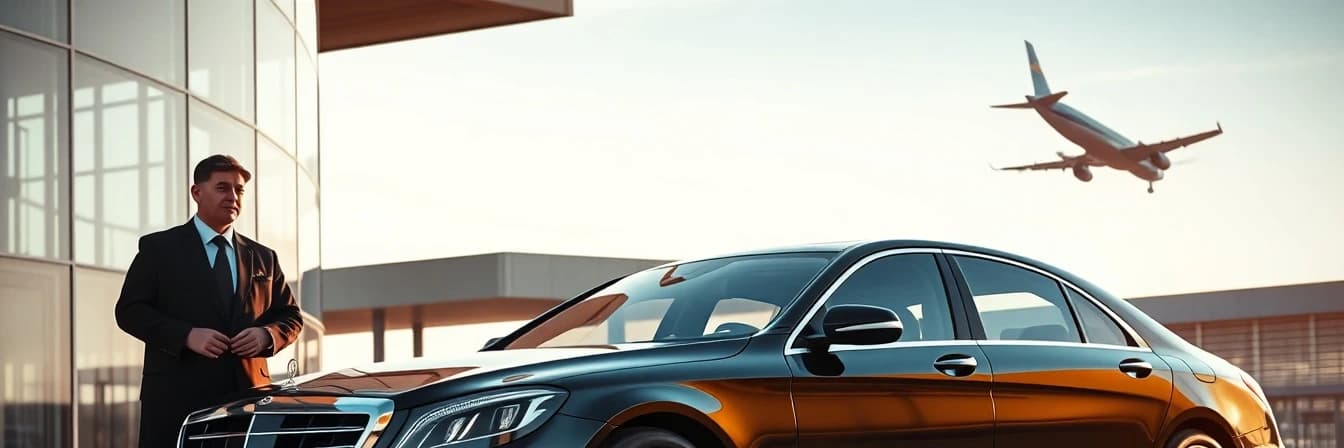 Man reading FAQs on RideBlack London chauffeur service website