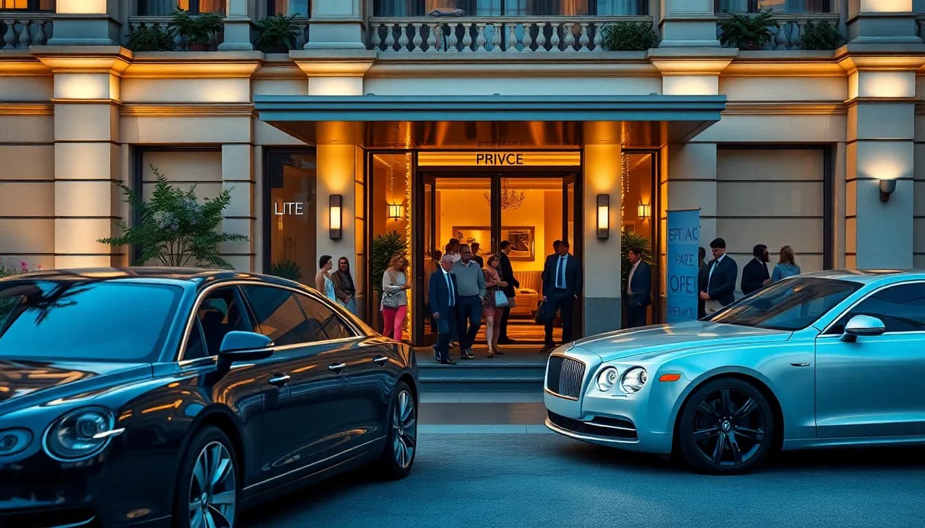 RideBlack chauffeur dropping guests at a private event in london