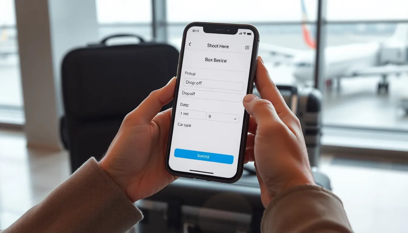a person booking an airport transfer chauffeur on RideBlack website